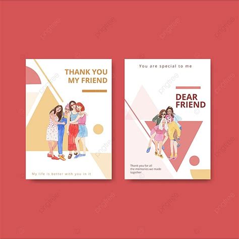 Card Template With National Friendship Day Concept Template Download on Pngtree