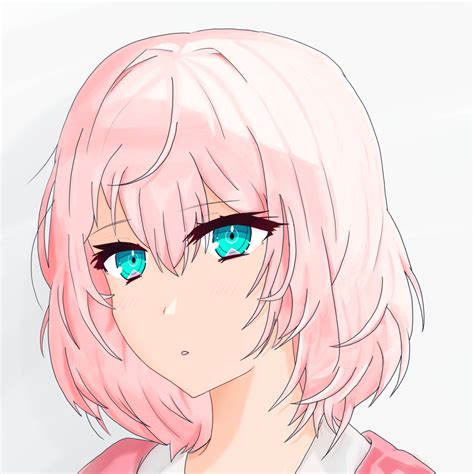ArtStation - Pink hair anime girl
