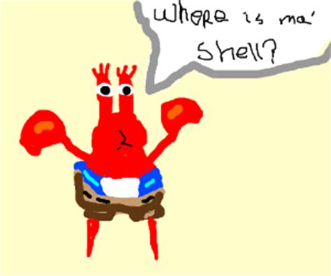 Mr. Krabs without his Shell - Drawception