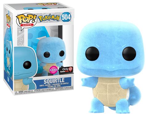 Funko Pokemon POP Games Squirtle Exclusive Vinyl Figure 504 Flocked - ToyWiz