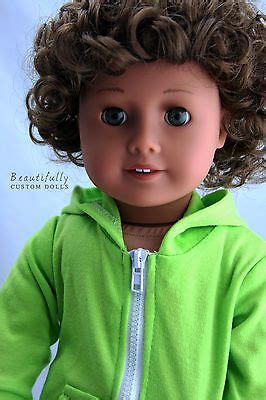 Custom American Girl Doll "Tip" ~ Hazel Green Eyes, Curly Brown Hair, Dark Skin | Hazel green ...