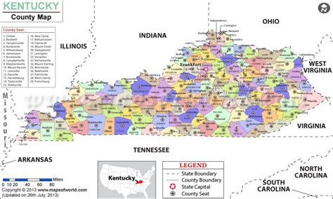 Kentucky Map With Cities