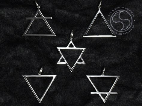 Earth Element Pendant & Necklace in Stainless Steel | Alchemy Symbols – SymphoSymbols