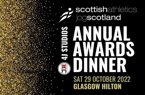 Join us for Dinner! 4J Annual Awards tickets on sale for our big night - Scottish Athletics