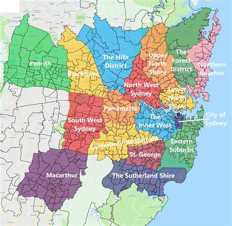 A map of Sydney’s regions I made, let me know what you think : r/sydney