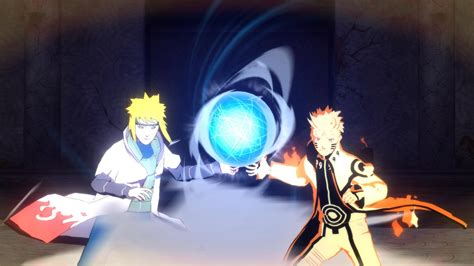 Download Minato And Naruto Tag Team Rasengan Wallpaper | Wallpapers.com