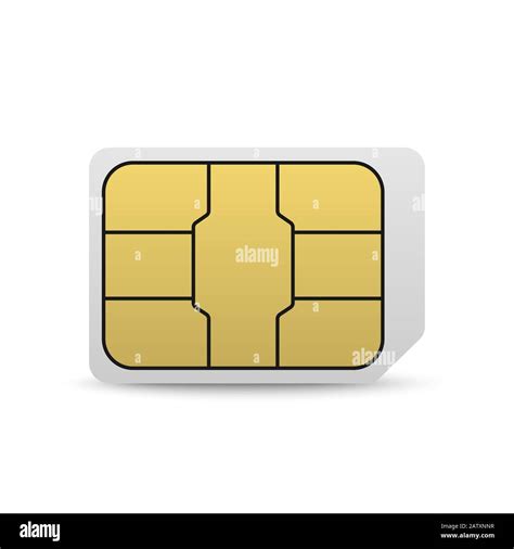 Mobile nano sim card. Phone siimcard chip isolated Stock Vector Image ...