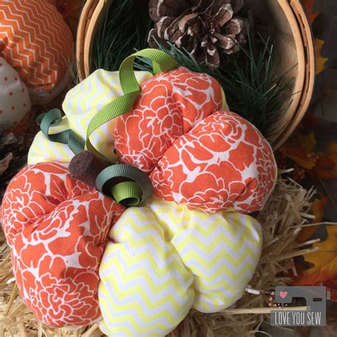 Fall Fabric Pumpkin Decor | Love You Sew