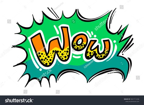 Wow Drawing Custom Text Word Conversations Stock Vector (Royalty Free) 1821711236 | Shutterstock