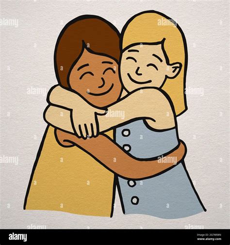 Aesthetic Best Friends Hugging - Boy And Girl Friendship Hug Novocom ...