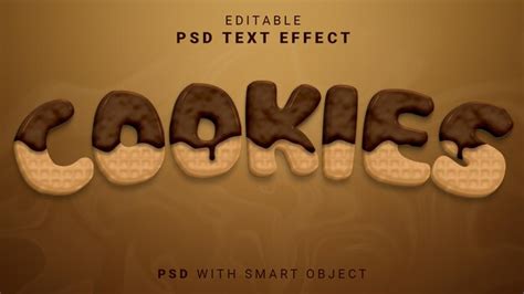 Premium PSD | 09_cookies_text_effect