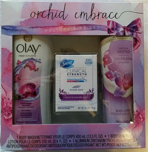 Oil Of Olay Orchid Embrace Holiday Gift Set 3 pc Women Bath Body ...