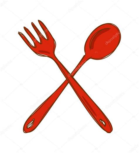 Spoon and fork — Stock Vector © mhatzapa #12092549