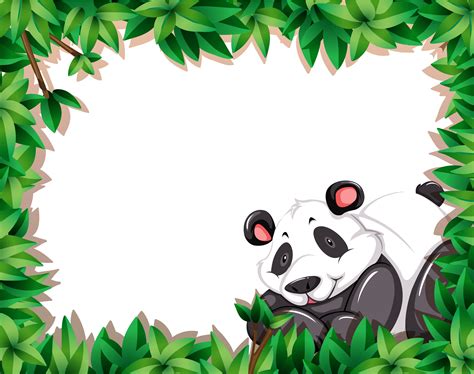 Panda in nature frame 528473 Vector Art at Vecteezy