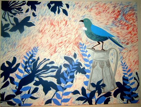 My own (NZ Tui) bird painting - May 2011 (Commissions welcomed!)