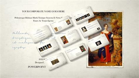 Retro art museum PowerPoint presentation template - Just Free Slide