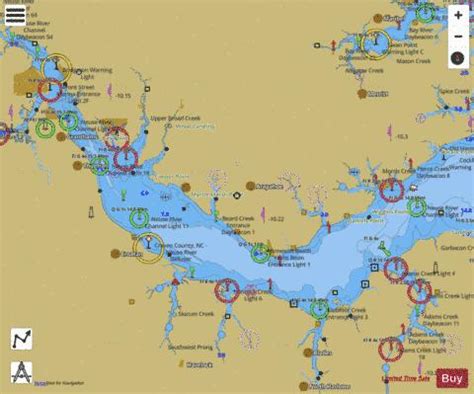 NEUSE RIVER AND UPPER PART OF BAY RIVER (Marine Chart : US11552_P515 ...