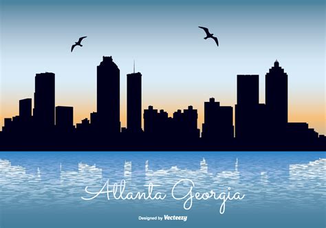 Atlanta Georgia Skyline Illustration - Download Free Vector Art, Stock ...