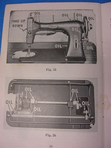 Vintage Original White Sewing Machine Instruction Book - Sewing Manuals & Instruction