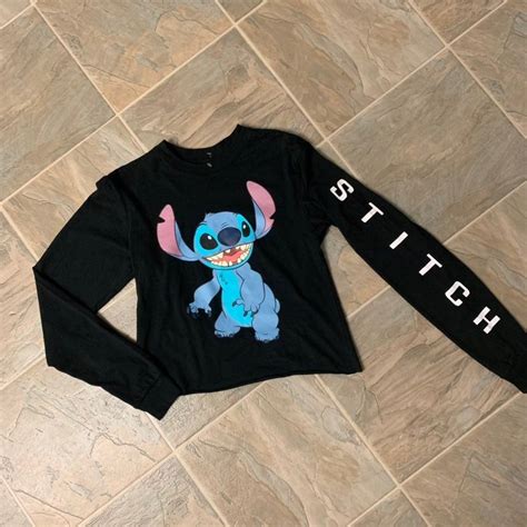 Stitch Long Sleeve Crop Top | Cute stitch, Long sleeve crop top, Stitch