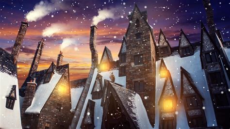 Snowy Hogsmeade - Animation Art : r/harrypotter