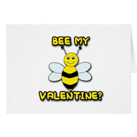 Bee My Valentine Card | Zazzle