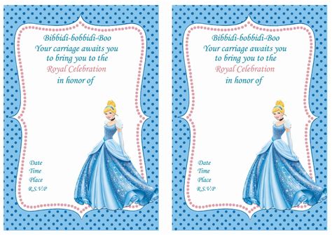 Cinderella Birthday Invitations – Birthday Printable