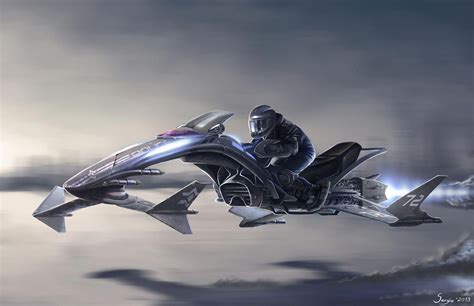 Flying Bike. Part of a personal project. #GameplayFinals | Futuristic motorcycle, Futuristic ...