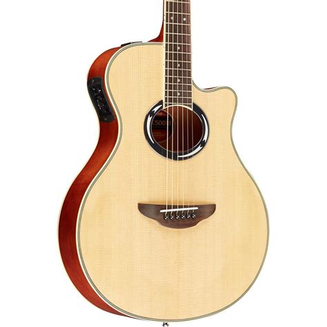 Yamaha APX500III Thinline Cutaway Acoustic-Electric Guitar Natural | Musician's Friend