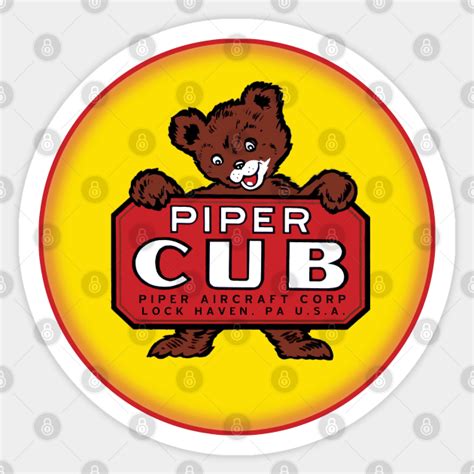 Piper Cub Aircraft - Piper Cub - Sticker | TeePublic