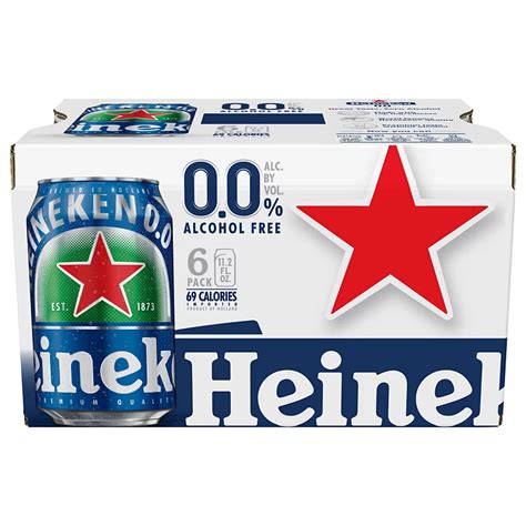 Heineken 0.0% Alcohol Free Beer 11.2 oz Cans - Shop Beer & Wine at H-E-B