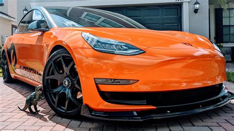 Meet 'Stormbreaker', the Orange-wrapped Tesla Model 3 - Tesla Oracle