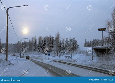 View of Southern Kuopio, Finland during a Cold Winter Day Editorial Stock Image - Image of ...