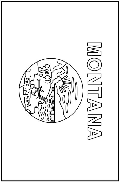 Print and Color Montana State Flag