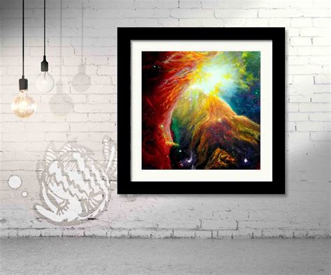 Orion Nebula Painting Science Wall Art Geek Decor Geek Gift Nerd Art Orion Constellation ...