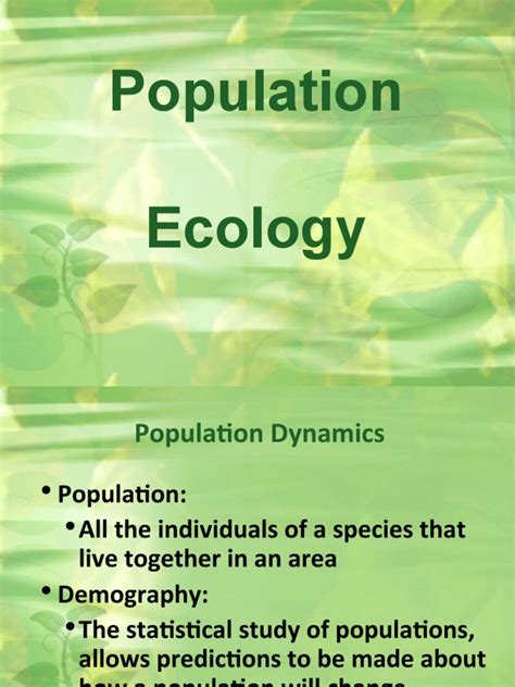 Understanding Population Ecology: Key Concepts of Population Size ...