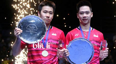 Kevin Sanjaya Sukamuljo and Marcus Fernaldi Gideon are the new World No. 1 men's pair. (photo ...