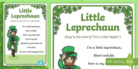 Little Leprechaun Rhyme (l'enseignant a fait) - Twinkl