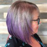 15 Best Natural Gray Hair With Purple Highlights – HairstyleCamp