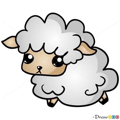 How to Draw Sheep, Chibi - How to Draw, Drawing Ideas, Draw Something, Drawing Tutorials portal