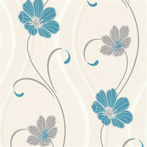 Teal Flower Wallpaper - WallpaperSafari