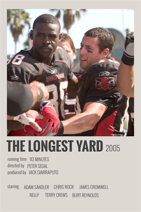 The Longest Yard by Megan in 2024 | The longest yard, Movie posters minimalist, Adam sandler