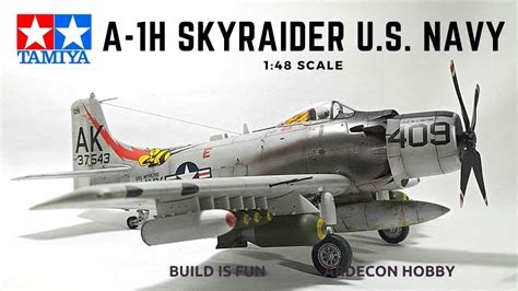 Tamiya Douglas A-1H Skyraider US Navy 1/48 Scale Model Kit, 50% OFF