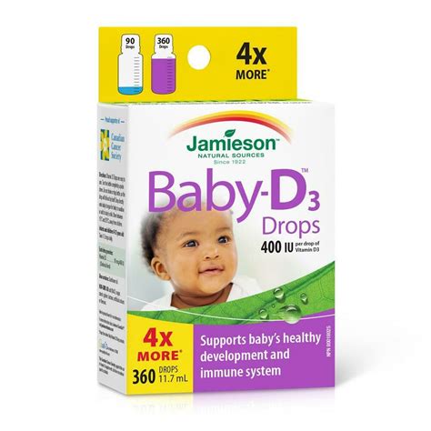 Jamieson Baby-D Vitamin D3 Drops 400IU/dropx360 Drops | Shoponline | Fergus Pharmacy