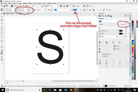 font size - CorelDRAW Graphics Suite 2019 for Windows - CorelDRAW Graphics Suite 2019 ...