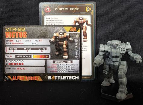 Battletech Victor Mech + Pilot Cards IS Kickstarter Catalyst Labs Urban Lance | #4594119901