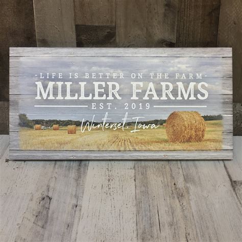 Personalized Farm Name Sign Family Farm Custom Canvas Print With ...