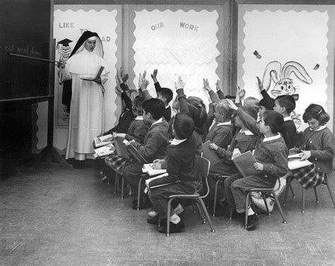 Sister Lynn Marie Gillanders, OP, teaching first grade at St. Joseph's school in Fremont ...