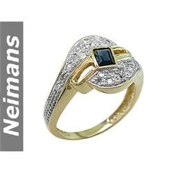 Vintage 3.00 ct Songea Sapphire & Diamond Ring 14k Gold