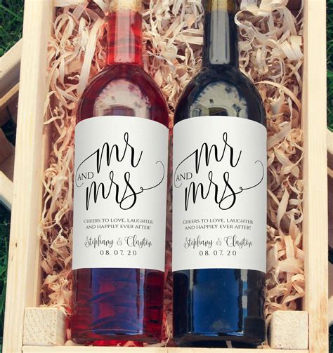 DIY Wedding Wine Labels Wine Bottle Label Printable Wedding - Etsy Canada